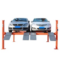 Systèmes de verrouillage de sécurité automatiques, élévateur de stationnement à 2 niveaux pour 4 voitures, élévateur automobile à quatre poteaux double largeur