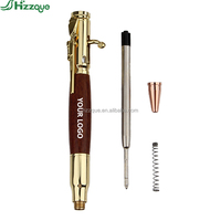 Stylo créatif en forme de balle à action par culbuteur avec boîte, logo personnalisé, design de fusil, clip pour cadeau d'affaires