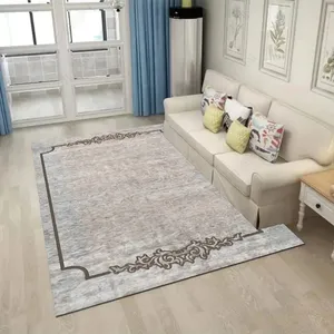 Ev dekorasyon alan halı makinesi yıkanabilir oturma odası yüksek kaliteli lüks 3D baskılı Polyester halı kilim