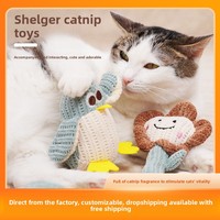 Bâton à mâcher résistant aux morsures en peluche infusé à la catnip pour chats et chatons - Baguette de jeu pour l'auto-entretenissement et le soulagement de l'ennui