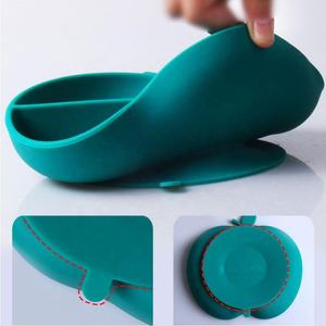 Plato de silicona para bebé con ventosa, plato de alimentación dividido de silicona, vajilla de silicona de grado alimenticio para el hogar, venta al por mayor - Product Image 6