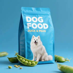 Sac à fond plat avec impression en couleur personnalisée 250g Sachet d'emballage en plastique thermoscellé pour friandises et aliments pour chiens - Product Image 2