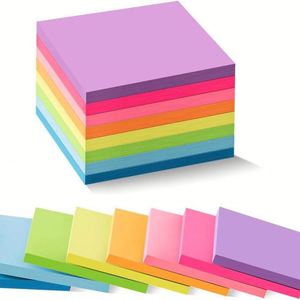 Bloc de Notas Adhesivas Personalizadas con Logotipo, 24 Notas Adhesivas, 50 Hojas, Colores Brillantes, Fáciles de Pegar, para el Hogar, la Oficina, Cuadernos, Regalos Promocionales - Product Image 4