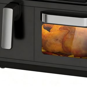 Friteuse à air électrique numérique 11,5 L carrée en plastique à double panier, four sans huile, cuisson rapide, économie d'énergie, classique pour la maison - Product Image 3