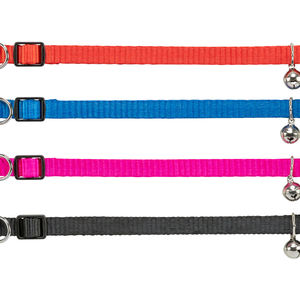 Collier pour chat en nylon violet avec clochette de sécurité détachable incluse - Product Image 6