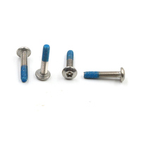 Vis de machine Torx à cinq points en acier inoxydable 304, avec patch en nylon bleu, anti-vibration, autobloquante, M2 à M10