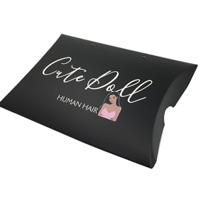 Custom Logo Virgin Hair Bundle Packaging Set Magnetic Packaging Box Pillow Box and Hang Tag/Sticker Hair Bundle Wraps/For Wigs