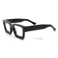 Nouvelles montures de lunettes optiques de luxe haut de gamme pour hommes et femmes matériau en acétate solide avec des lunettes à grande monture épaisses