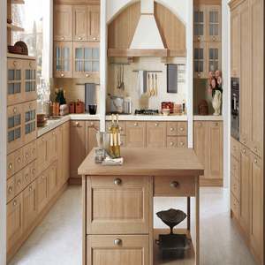 Meubles de cuisine modulaires en bois massif de style Shaker, série Design, avec poignée coulissante en acier inoxydable, fabriqués en Chine - Product Image 2