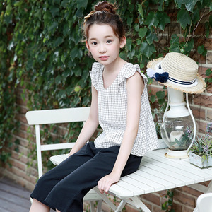 Pantalons à jambes larges, pantalons palazzo et gilets pour enfants, vente chaude, vêtements pour filles, ensembles de vêtements pour enfants, achat en gros de Chine - Product Image 3