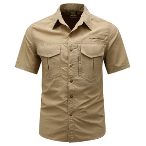 Camicia a maniche corte ad asciugatura rapida con perline, casual, da pesca, per esterni, AliExpress transfrontaliero, Nuovo Arrivo Estate 2025 N. <span class=keywords><strong>109</strong></span> - Product Image 5