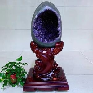 Đá chữa bệnh chất lượng cao, tùy chỉnh, thạch anh tím tự nhiên, cụm thạch anh tím hình thánh đường, trứng khủng long - Product Image 3