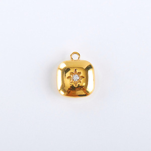 Pendentif en acier inoxydable plaqué or 18 carats de haute qualité, sans ternissement, micro-pavé de zircon, breloques <span class=keywords><strong>pour</strong></span> la fabrication de bijoux DIY <span class=keywords><strong>pour</strong></span> <span class=keywords><strong>collier</strong></span> et bracelet - Product Image 2