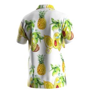 Chemise boutonnée hawaïenne personnalisée pour homme, imprimée par sublimation, motif floral, style polo, vêtement de plage - Product Image 2