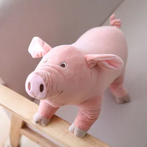 Kawaii оптовая продажа, плюшевая большая белая свинья, мягкая игрушка, розовая свинья, кукла, животное, детская игрушка
