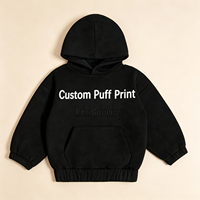 Sweat-shirt à capuche pour garçons en coton doux et confortable, avec logo personnalisé, impression en relief personnalisée et choix multicolores, vente en gros
