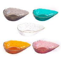Plateau de service et saladier à fruits en cristal doré de luxe européen, plateau à bonbons et fruits secs en verre bleu, décoration de mariage et de maison