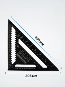 Regla Triangular de Aleación de Aluminio de 12 <span class=keywords><strong>Pulgadas</strong></span> (300 mm), Transportador de Ángulos, Escuadra Métrica, Herramienta de Medición para Carpintero, Alta Precisión - Product Image 3