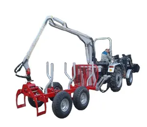 Menarik!! 1Ton Mini Kehutanan Crane untuk Traktor Trailer