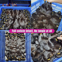 Lots de Cheveux Humains Brésiliens Vierges en Gros, Ondulation Naturelle Afro, Cuticules Alignées, Double Trame Faite à la Machine