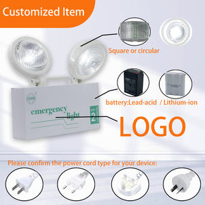 Tuoming Iron <b>Wall</b>-Mounted Rechargeable LED Fire Double Heads Emergency <b>Light</b> with 2400mAh <b>Battery</b> IP30 3-Hour Backup - Product Image 3