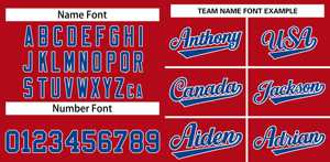 Maglia da baseball autentica personalizzata in stile classico rosso reale-bianco - Product Image 3