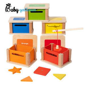 Детская деревянная цветная коробка для обучения, Сортировочная деревянная коробка для монет Z12227F - Product Image 1