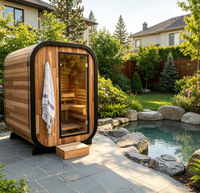 Sauna Cube Extérieur Personnalisable pour 2 Personnes en Bois de Cèdre Rouge Massif – Vente en Gros