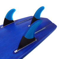 Ailerons de planche de surf compatibles Single Tab, base en fibre de carbone, ensemble de trois ailerons Thruster