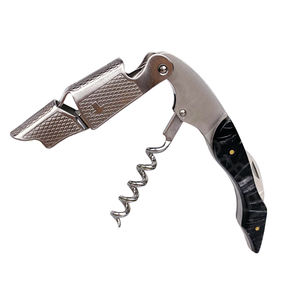 Pretty-abridor de botellas de vino 3 en 1, con mango de resina negra, tornillo de corcho con mango - Product Image 1