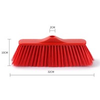 HQ0578 balai en soie glacée, cheveux, balai en plastique avec bâton en bois pour le marché de moscou