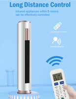 Télécommande universelle sans fil numérique LED YOD HVAC K-1028E pour climatiseur et micro-ondes domestique, kit de pièces Kt 109