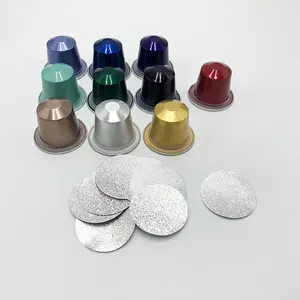 Coffee capsules 15ml Aluminum compatible espresso empty with foil lids