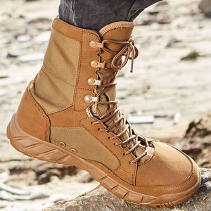 Botas de Combate TSB01 en Promoción, Envío Rápido, Cuero Vacuno Genuino, Gamuza, Superligeras, Estilo Desierto - Product Image 6