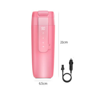 Bouteille Chauffante Intelligente pour Voiture, Tasse de Voyage <span class=keywords><strong>Isotherme</strong></span> en Acier Inoxydable à Chauffage Électrique avec Contrôle de Température - Product Image 5