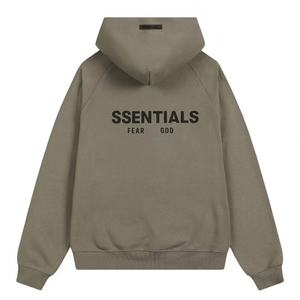 Sweat-shirts à capuche pour hommes, flocage couleur avoine foncé, extensibles, coupe oversize, avec motifs 3D en silicone, et pantalon pour hommes - Product Image 6