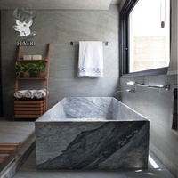 Baignoire en marbre naturel en pierre sur pied, livraison gratuite
