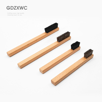 Petite brosse quotidienne en bois de hêtre avec poils naturels de chèvre/cheval, petits accessoires, brosses de nettoyage de chaussures pour usine