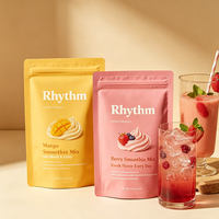 Sachets personnalisés en PE de qualité alimentaire avec fermeture éclair pour bonbons aux fruits lyophilisés (ananas, pêche, fraise, citron, mangue)