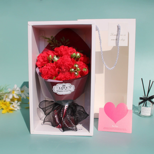 Fleur artificielle, cadeau de la Fête <span class=keywords><strong>des</strong></span> Mères, fleur de savon créative, boîte cadeau œillet pour la Fête <span class=keywords><strong>des</strong></span> Enseignants, bouquet pour les aînés - Product Image 3
