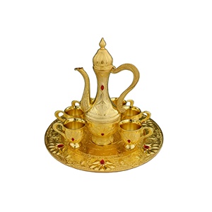 Cadeau islamique du Ramadan, théière en or plaqué diamant, tasse à thé et à café, ensemble <span class=keywords><strong>Zem</strong></span> <span class=keywords><strong>Zem</strong></span> - Product Image 2