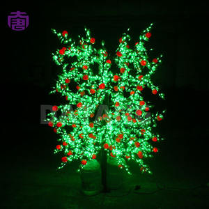 Árbol de Frutas Artificial Decorativo con Luces LED, Frutos Brillantes, Navidad, Halloween, PVC, Clasificación IP65, Comercial, para Calle, Plaza, Resort - Product Image 5