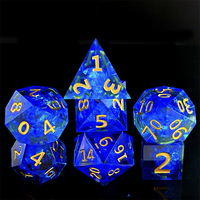 Jeu de dés en résine polyédrique avec logo personnalisé pour le jeu de société DND RPG Dragon et Donjons jeu de rôle dés