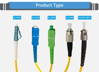 Factory Price Simplex G652D Single Mode Optical Fiber Patch Cord SC-SC 1M UPC PVC 3.0mm Tensile Strength 200N FTTH IP Network