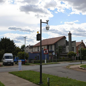 Pólo Elétrico Inteligente para Monitoramento de Segurança Circular com Câmera <span class=keywords><strong>CCTV</strong></span> em Aço Inoxidável Personalizado de Fábrica 3m 4m 5m 6m 50 - Product Image 1