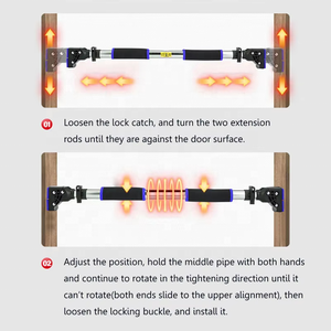 <span class=keywords><strong>Barre</strong></span> <span class=keywords><strong>de</strong></span> traction multifonctionnelle réglable pour la maison <span class=keywords><strong>Barre</strong></span> <span class=keywords><strong>de</strong></span> traction <span class=keywords><strong>de</strong></span> sécurité pour la porte - Product Image 4