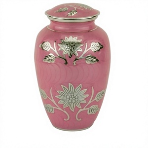 Bolsa De Terciopelo Libre De Urnas De Latón Rosa Oscuro Gracia De Girasol En Relieve - Product Image 1