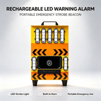 Avertisseur sonore rechargeable avec lumière stroboscopique LED, balise clignotante portable pour secours d'urgence et sécurité routière, vente en gros