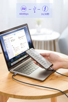 Câble USB C vers USB C à angle droit 2m 6 pieds Cordon 5A PD100W Câble de données 480Mbps avec marqueur électronique pour iPad MacBook Pro Air Samsung Galaxy