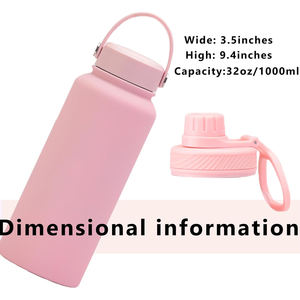 Botella de Agua Deportiva de Acero Inoxidable de 1 Litro con Aislamiento de Doble Pared y Recubrimiento en Polvo, Personalizable con Logotipo - Product Image 4